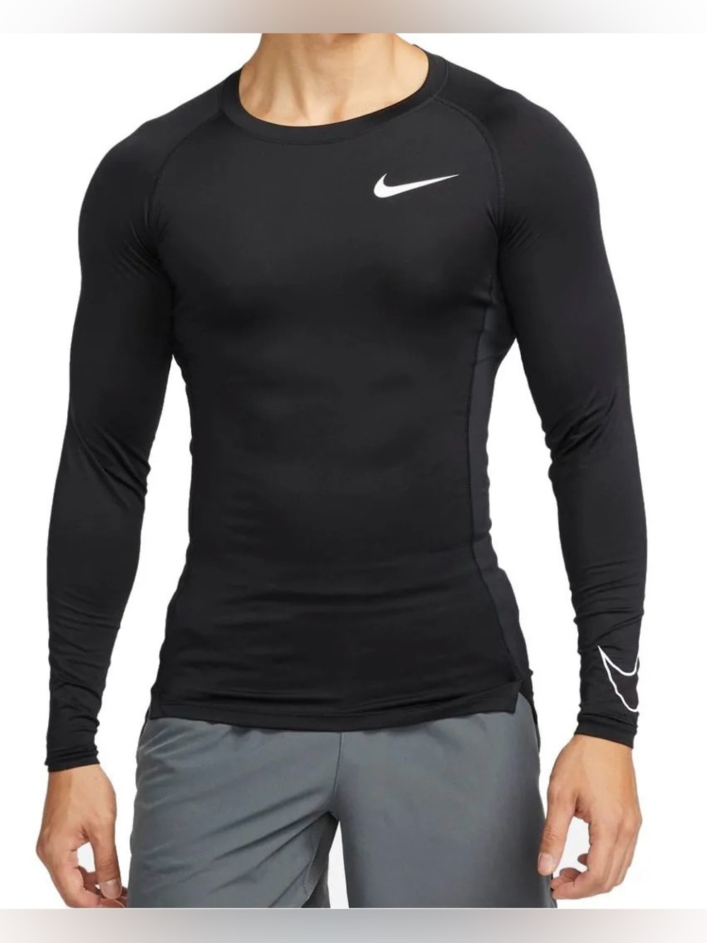 Nike Pro Dri-FIT Men's Slim Fit Long-Sleeve Top - DD1980-010 - Size M - NWT